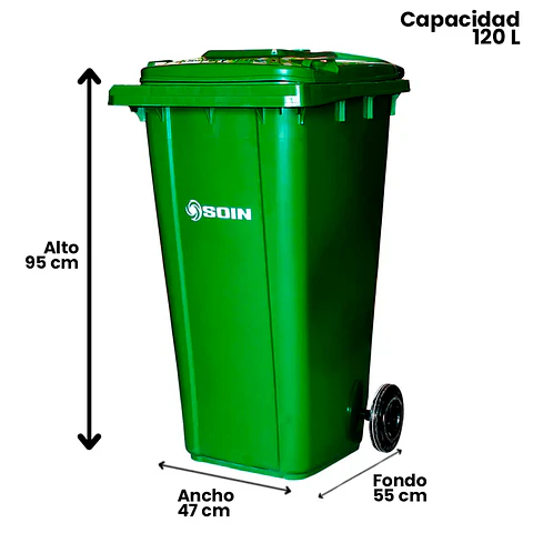 Contenedor De Basura 120l Verde