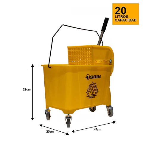 Carro Estrujador Amarillo 20l Soin