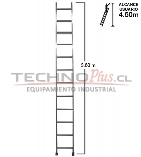 Esc. Aluminio Recta Simple 3.66m