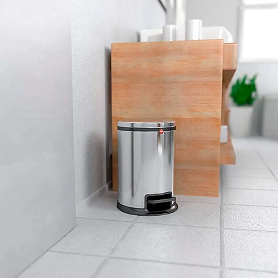 Basurero Hailo Pure S 3l Acero Inox 4