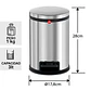 Basurero Hailo Pure S 3l Acero Inox - Miniatura 6