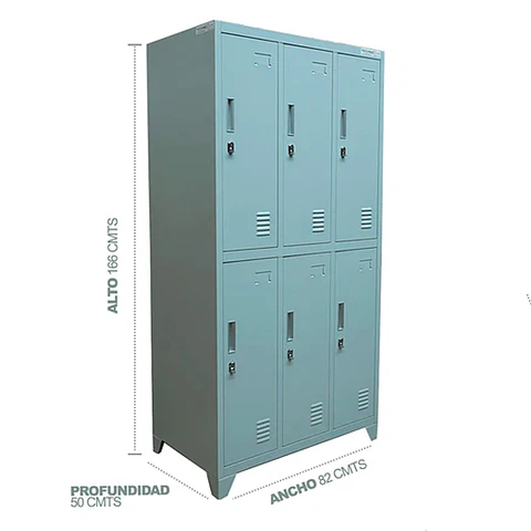 Lockers Metalico 6 Casilleros