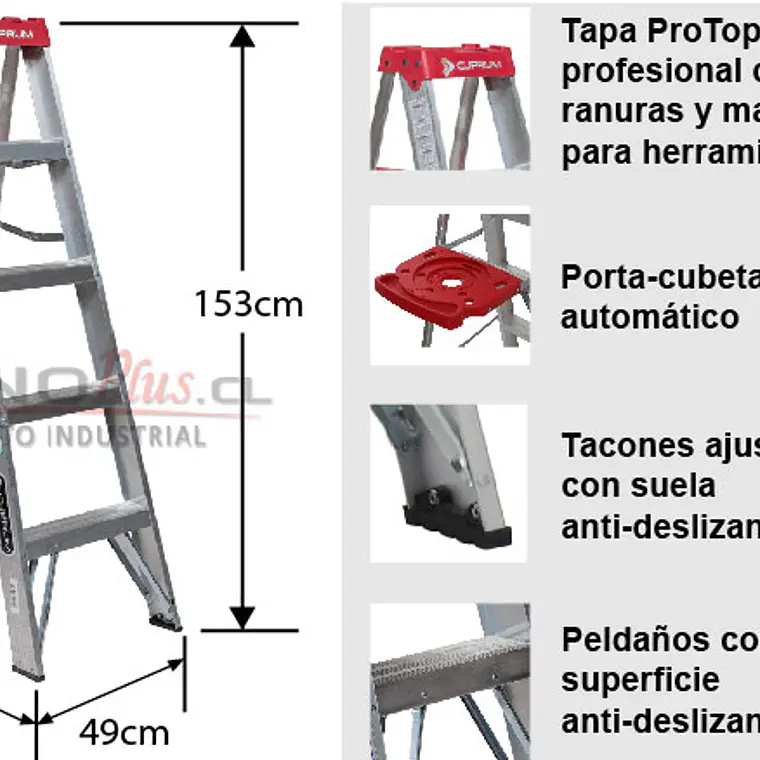Esc. Aluminio Tijera 1.52m 8