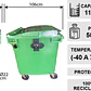 Contenedor De Basura 1.100l Verde - Miniatura 2