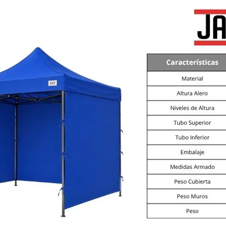 Toldo Plegable Azul 3x3 Con Lona 6