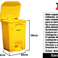Basurero Plastico 50l Amarillo - Miniatura 3