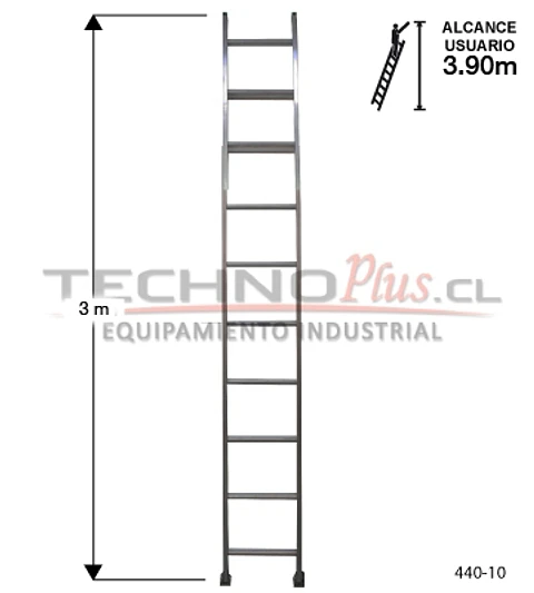 Esc. Aluminio Recta Simple 3.05m