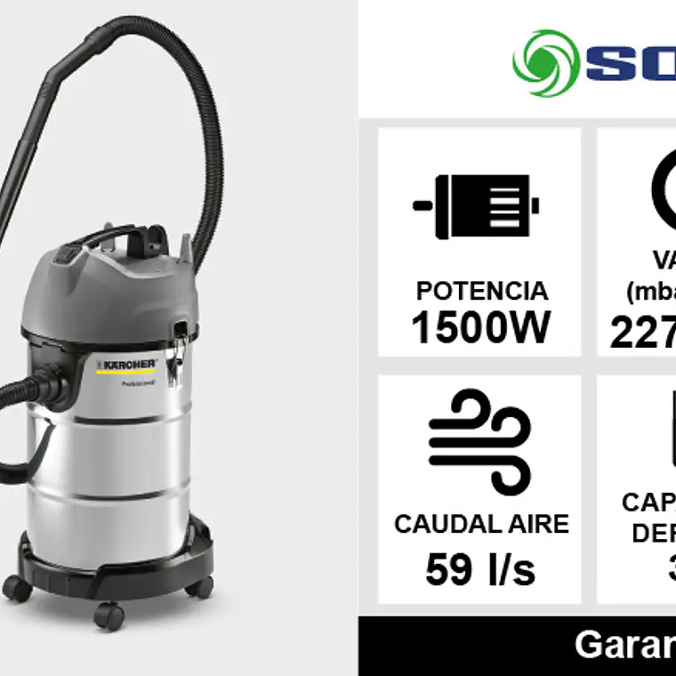 Aspiradora Polvo/agua Karcher 38l 5