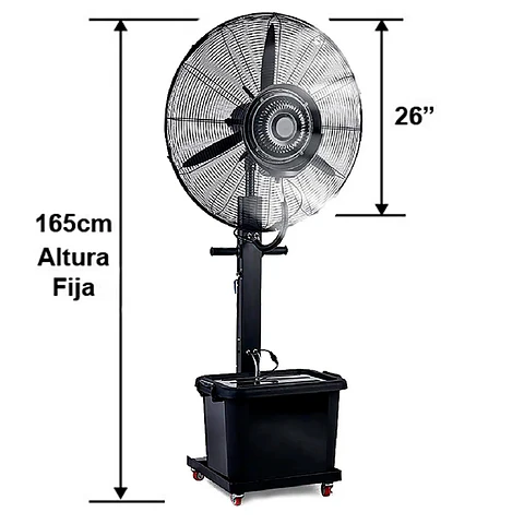 Ventilador 26' Pedestal Con Nebulizador