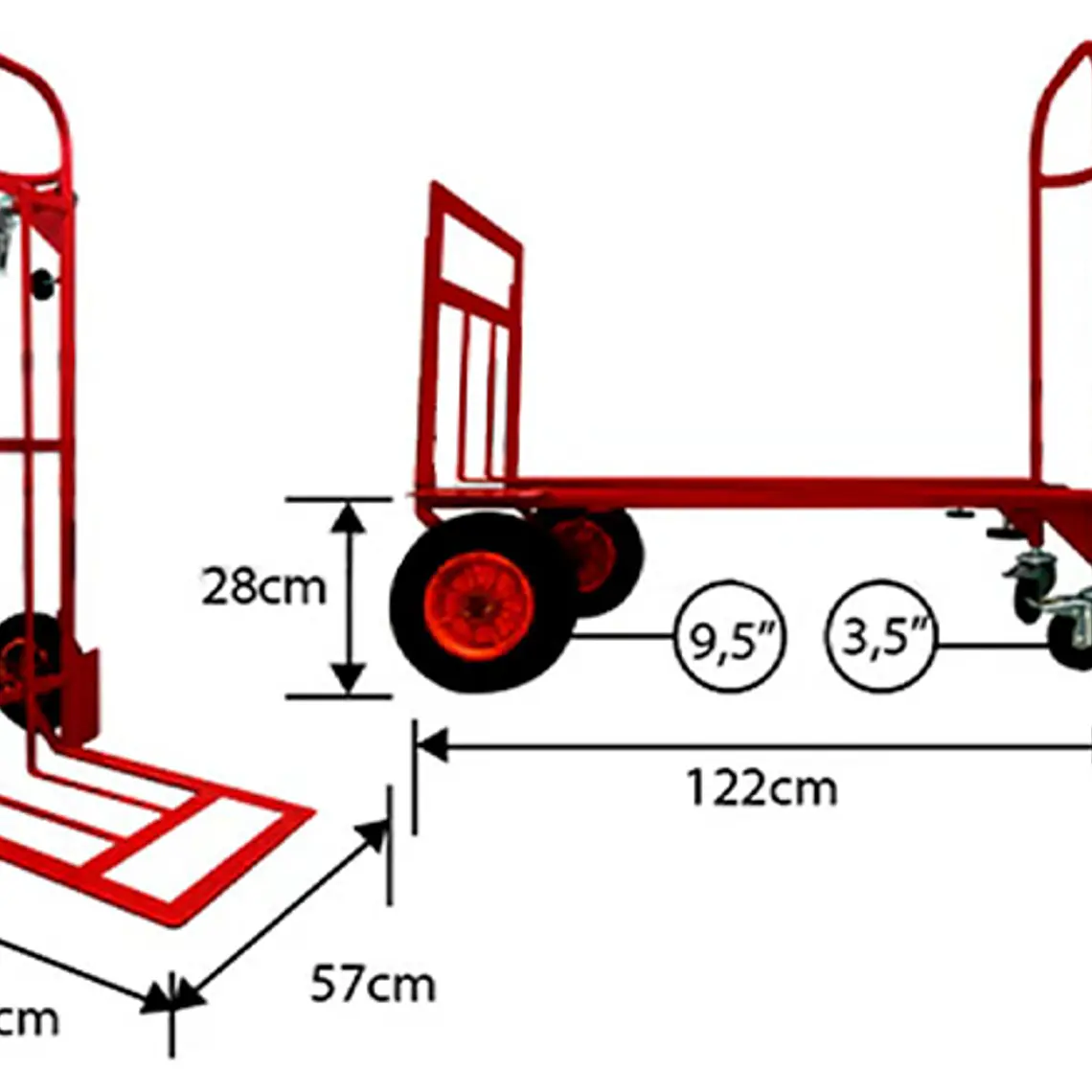Carro Dual Acero 200 Kg. 3