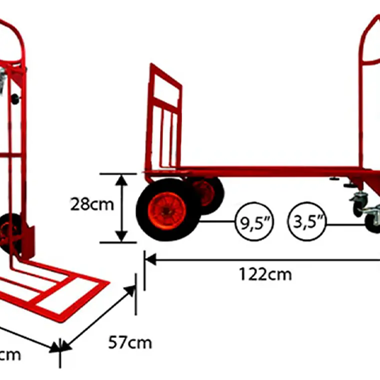 Carro Dual Acero 200 Kg. 3
