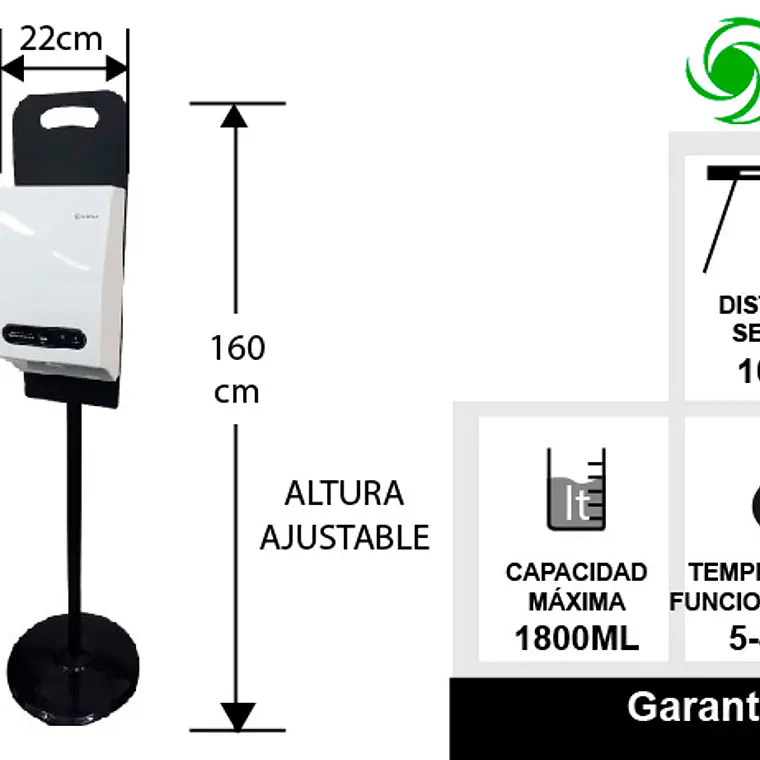 Totem Sanitizador De Manos Auto. 1800ml 6