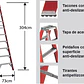 Esc. F. Vidrio Tijera Doble Acceso 3.04m - Miniatura 3