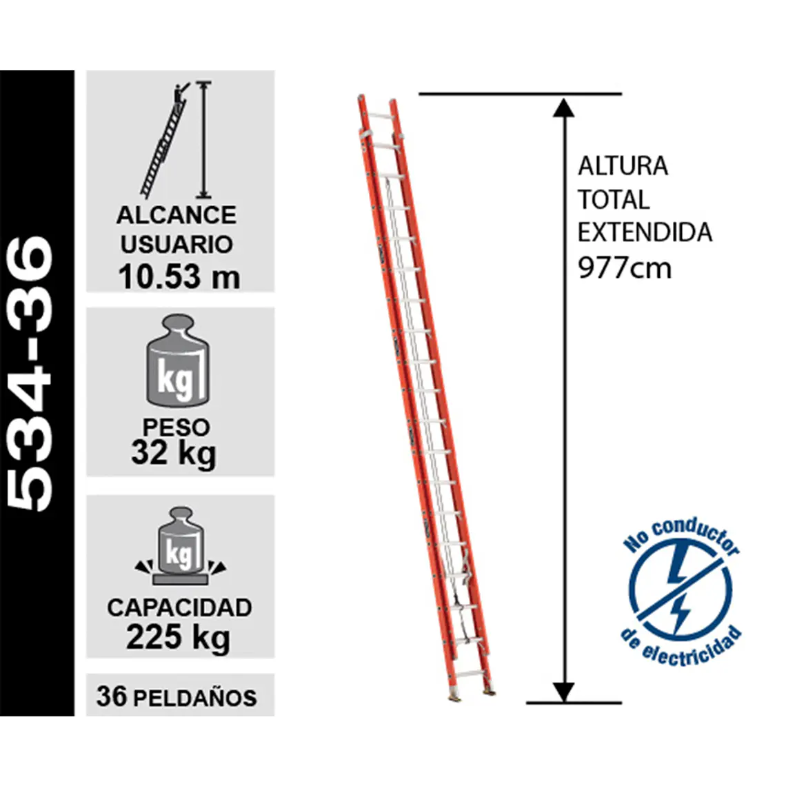 Esc. F. Vidrio Telesc. 9.75m 2