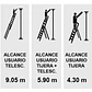Esc. Aluminio Tijera Tel.3 X 3.35m - Miniatura 3