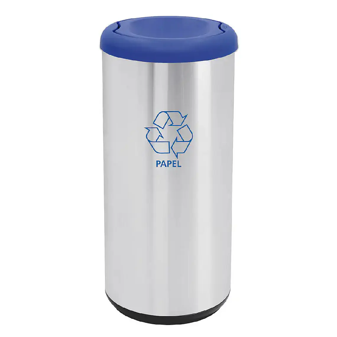 Basurero Conico Azul 40l Acero Inox. Tramonti 1