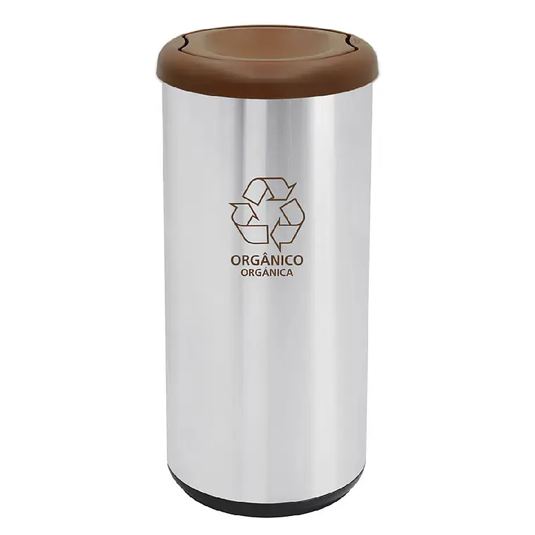 Basurero Iconico Cafe 40l Acero Inox. Tramont 1