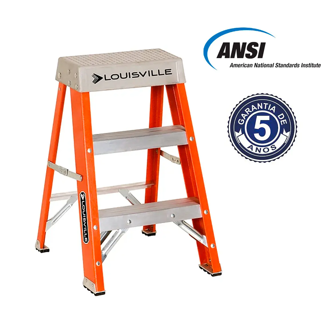 Escalera Fibra De Vidrio 2 PeldaÑos Louisvill 6