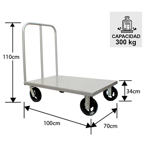 Carro Plano Acero 100 X 70