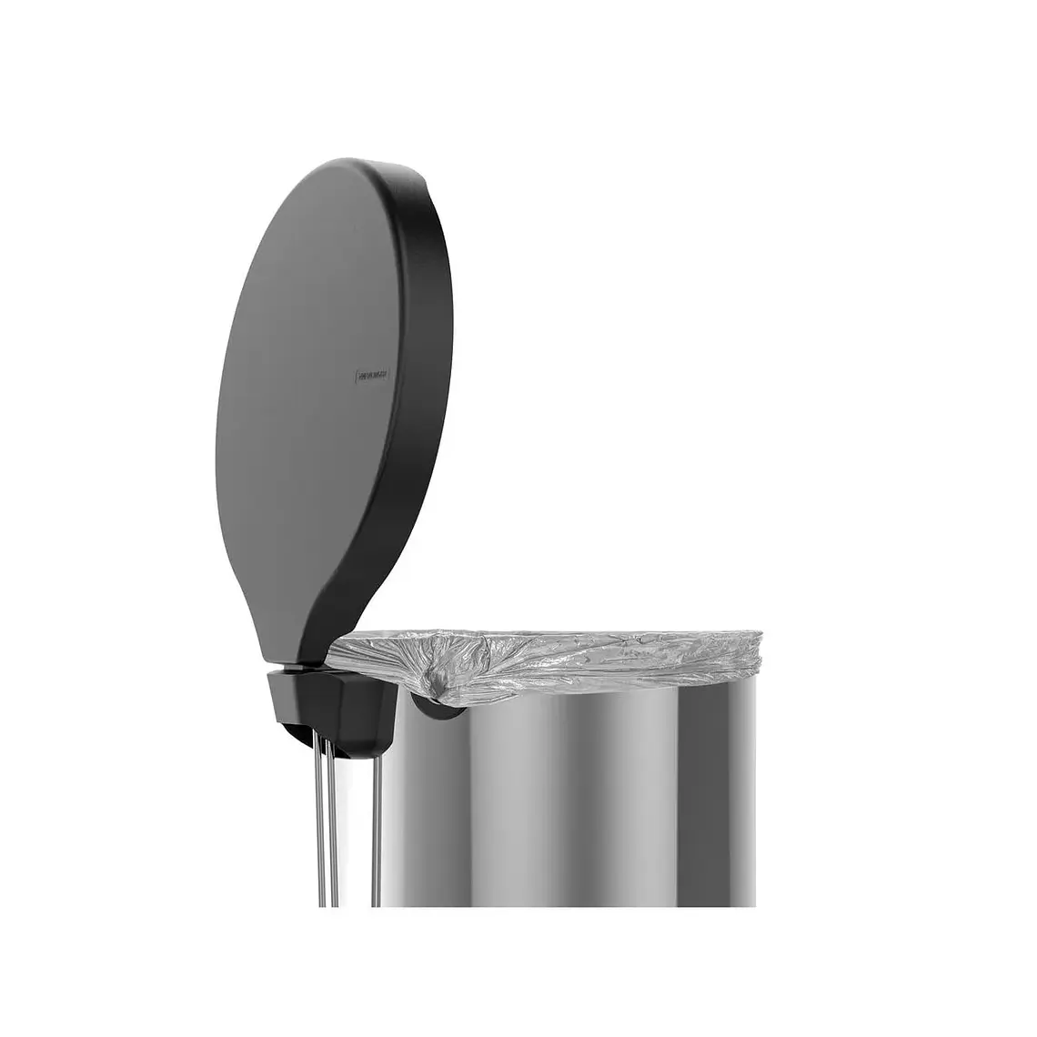 Basurero 20l Acero Inox. Tapa Plastica 2