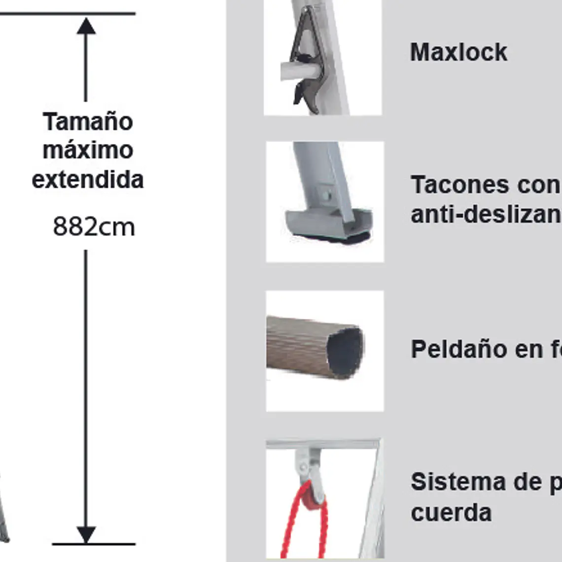 Esc. Aluminio Extension 8.82m 2
