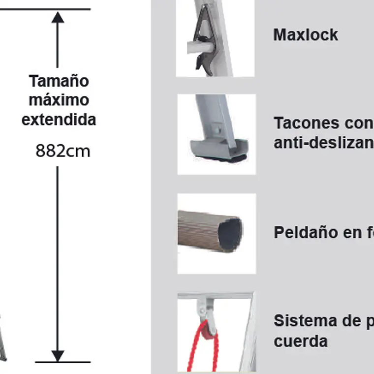 Esc. Aluminio Extension 8.82m 2