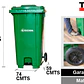 Basurero C/tapa,rueda Y Pedal 240l - Miniatura 5