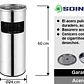 Basurero Cenicero Acero Inox Soin 18l - Miniatura 5