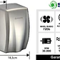 Secador De Manos Acero Inox 1000w - Miniatura 3