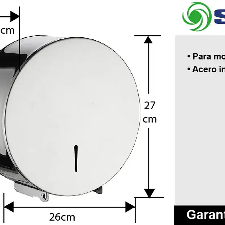Dispensador De Papel Higienico Acero Inox 2