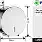 Dispensador De Papel Higienico Acero Inox - Miniatura 2