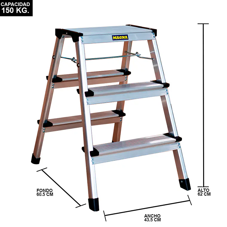 Piso Escalera Plegable 3p Fuerte 3