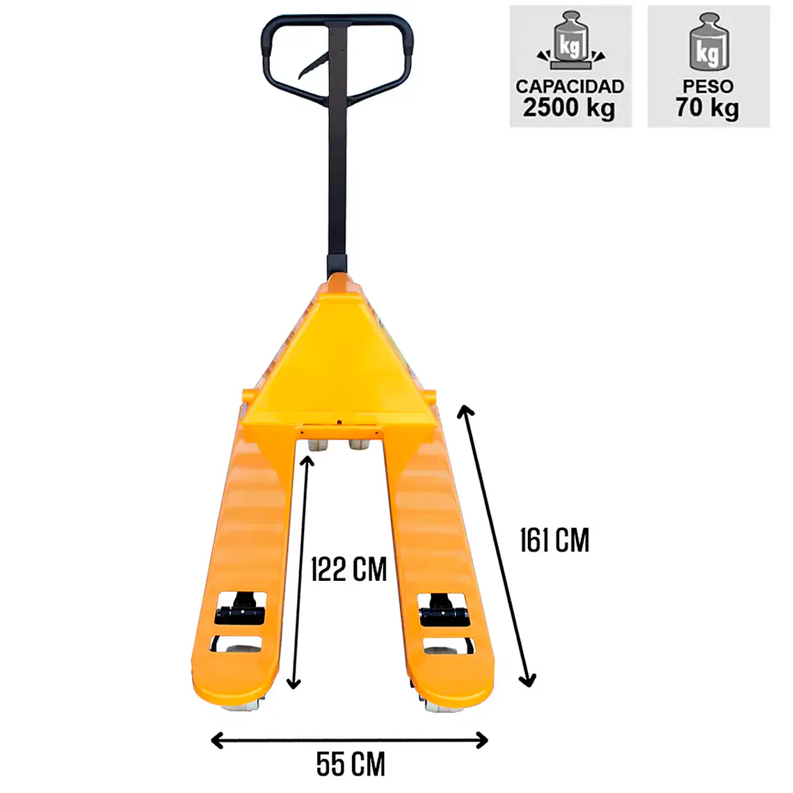 Transpaleta Manual 2500 Kg Nylon 550 Mm 5