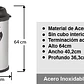 Basurero Acero Inox Soin 50l Abierto - Miniatura 4