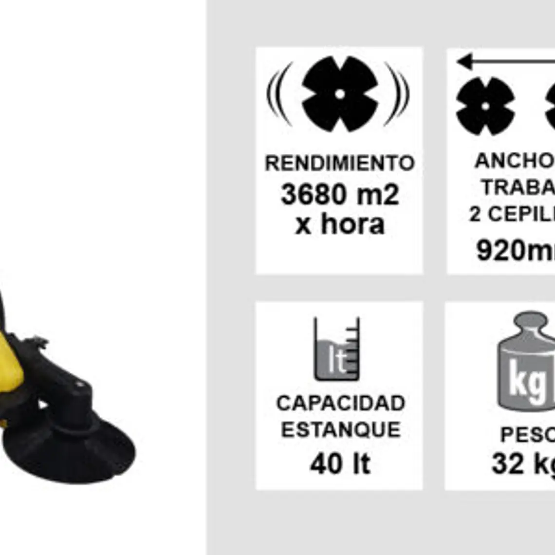 Barredora Manual Soin 40l Cepillo Cen 2