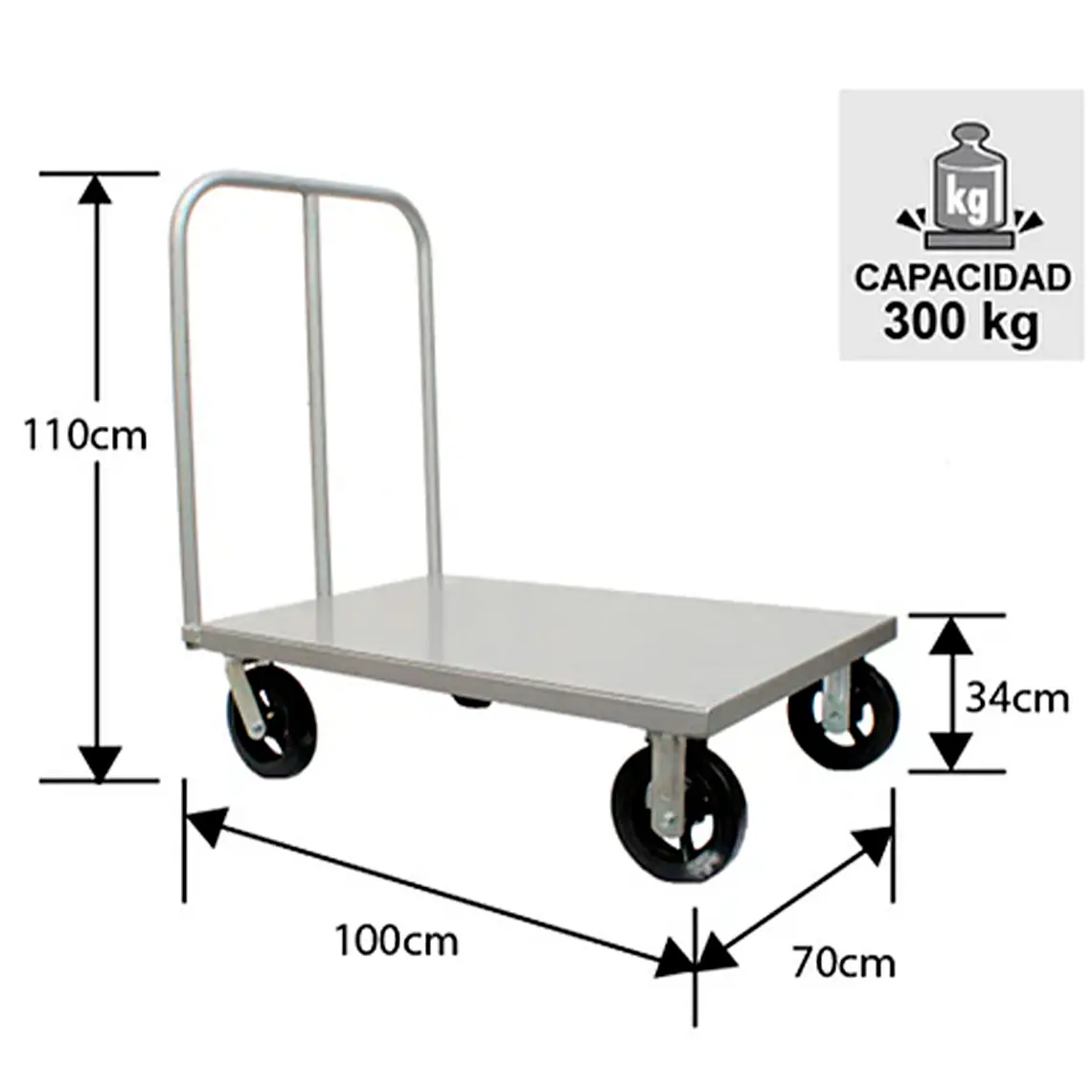 Carro Plano Acero 100 X 70 2