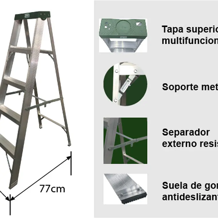 Esc. Aluminio Tijera 5 Peld 5