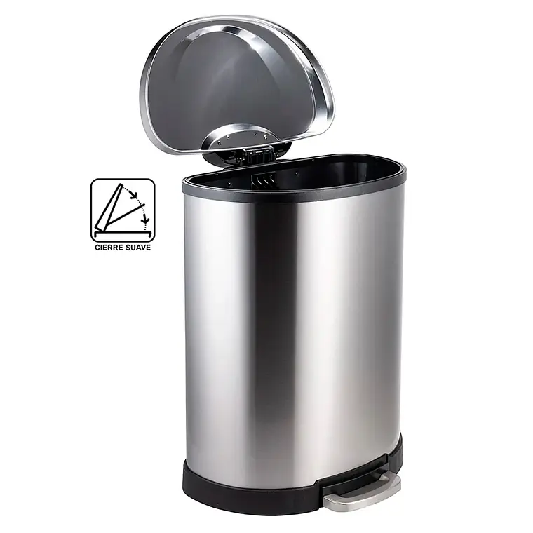 Basurero Acero Inox Soin 50l 4