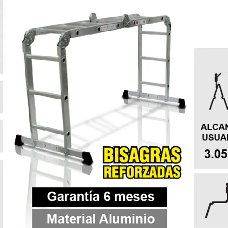 Esc. Articulada Aluminio - Technoplus Pro 6