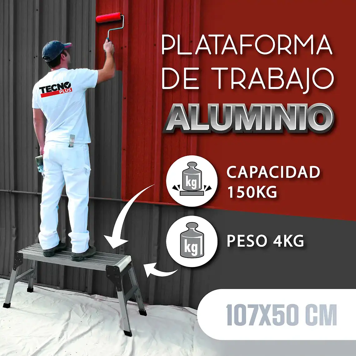 Escalera Plataforma Aluminio 3