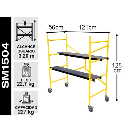 Andamio Acero Plegable Mini 227kg