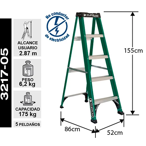 Esc. F. Vidrio Tijera 1.53m