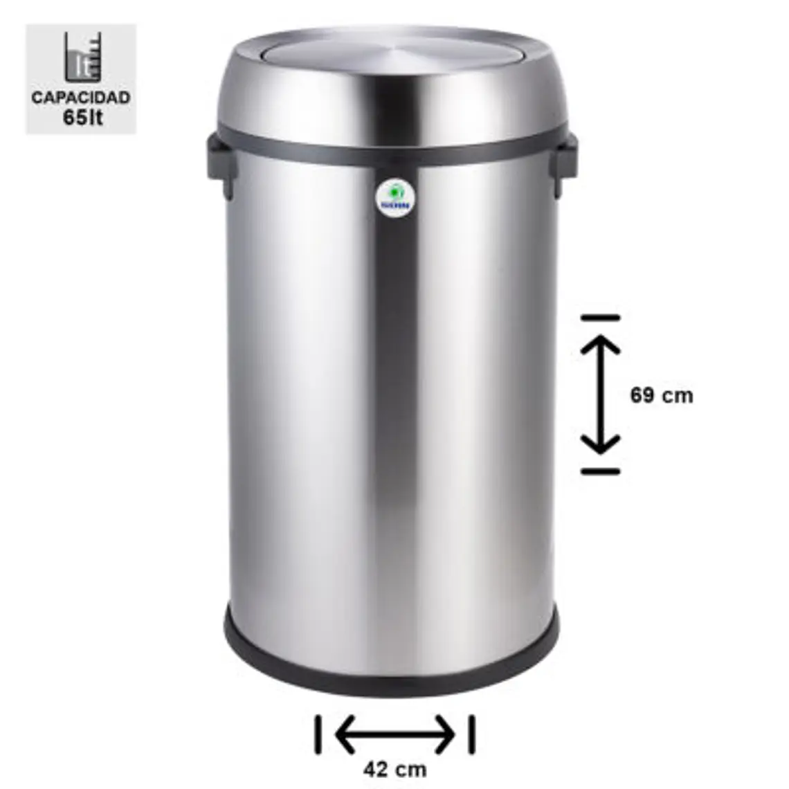 Basurero Acero Inox Soin 65l Vaivén 2