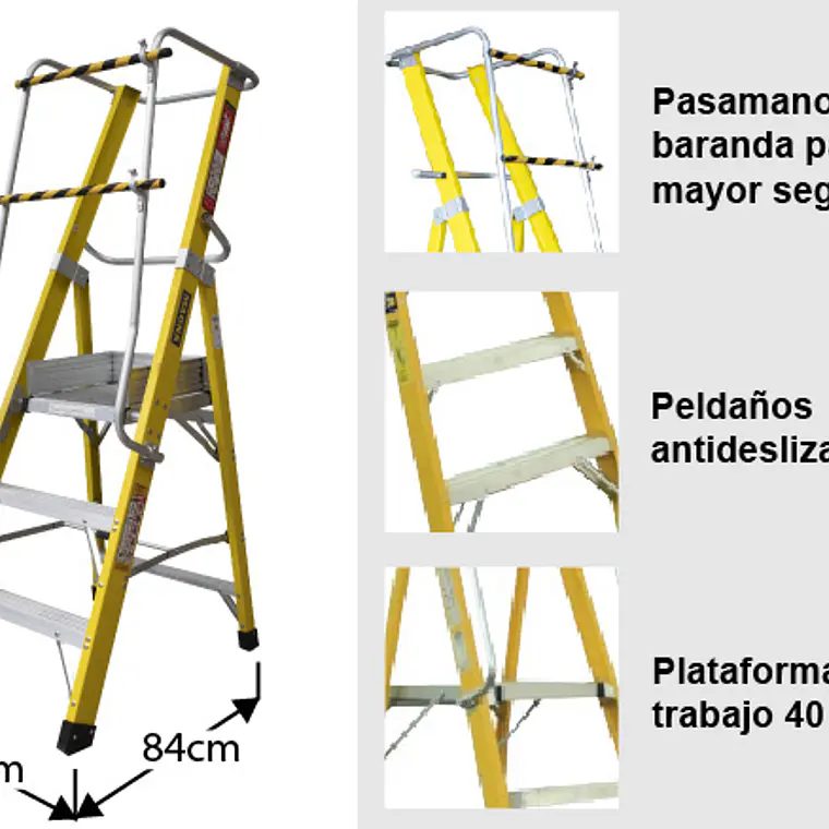 Esc. Fibra V. Plat. Con Baranda 3 Peld 2