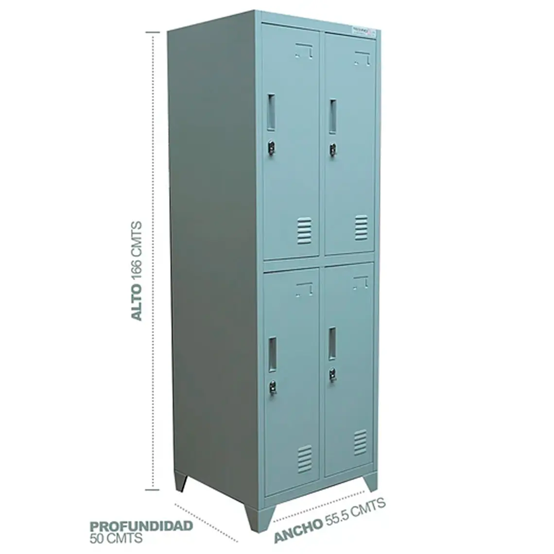 Lockers Metalico 4 Casilleros 6