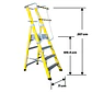 Esc. Fibra V. Plat. Con Baranda 4 Peld - Miniatura 2
