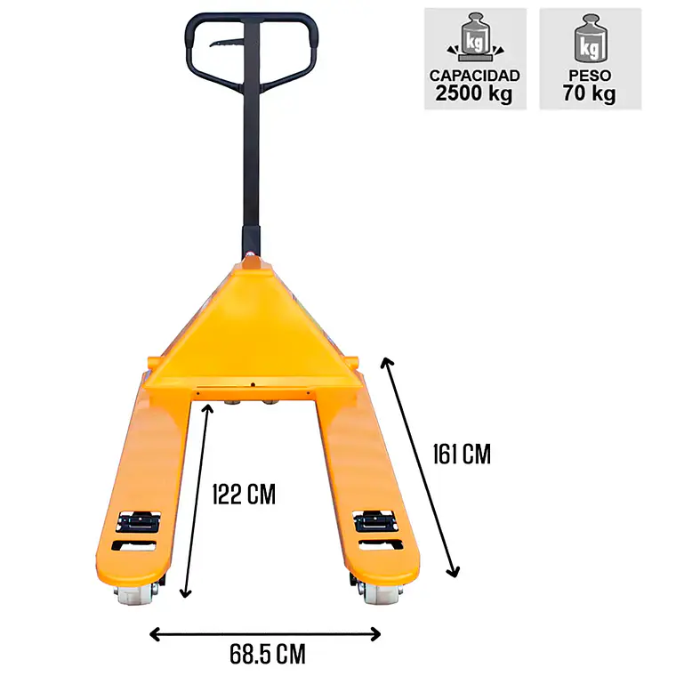 Transpaleta Manual 2500 Kg Nylon 685 Mm 5