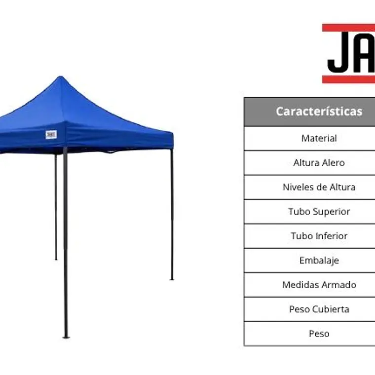 Toldo Plegable Azul 3x3 6