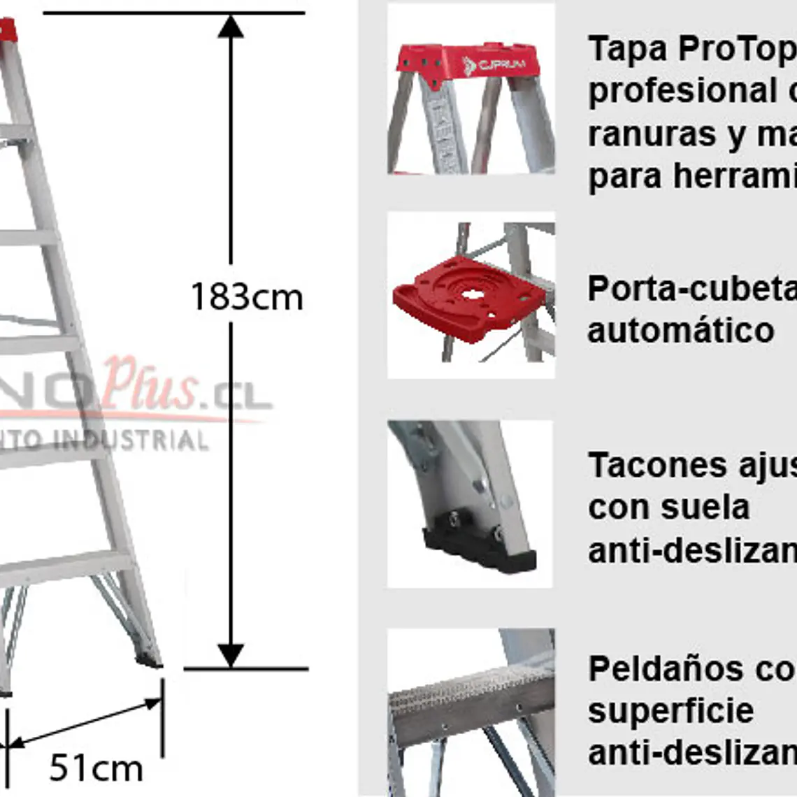 Esc. Aluminio Tijera 1.83m 8