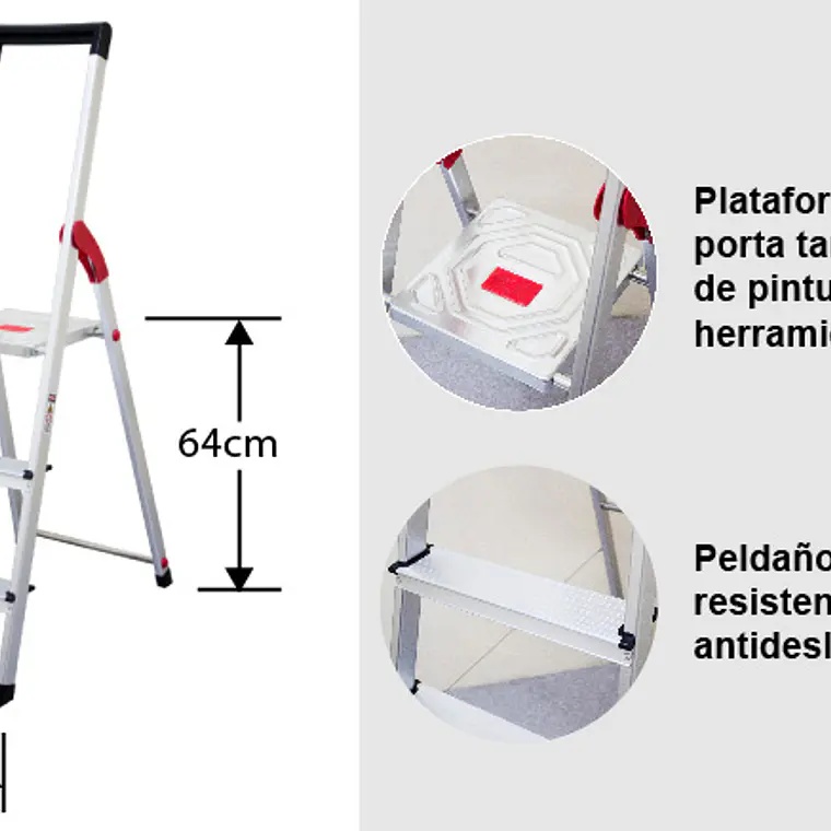 Esc. Alum Tijera Plataforma 3 Peld 5